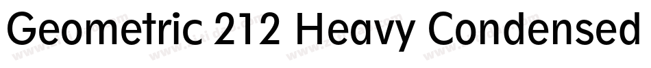 Geometric 212 Heavy Condensed BT字体转换